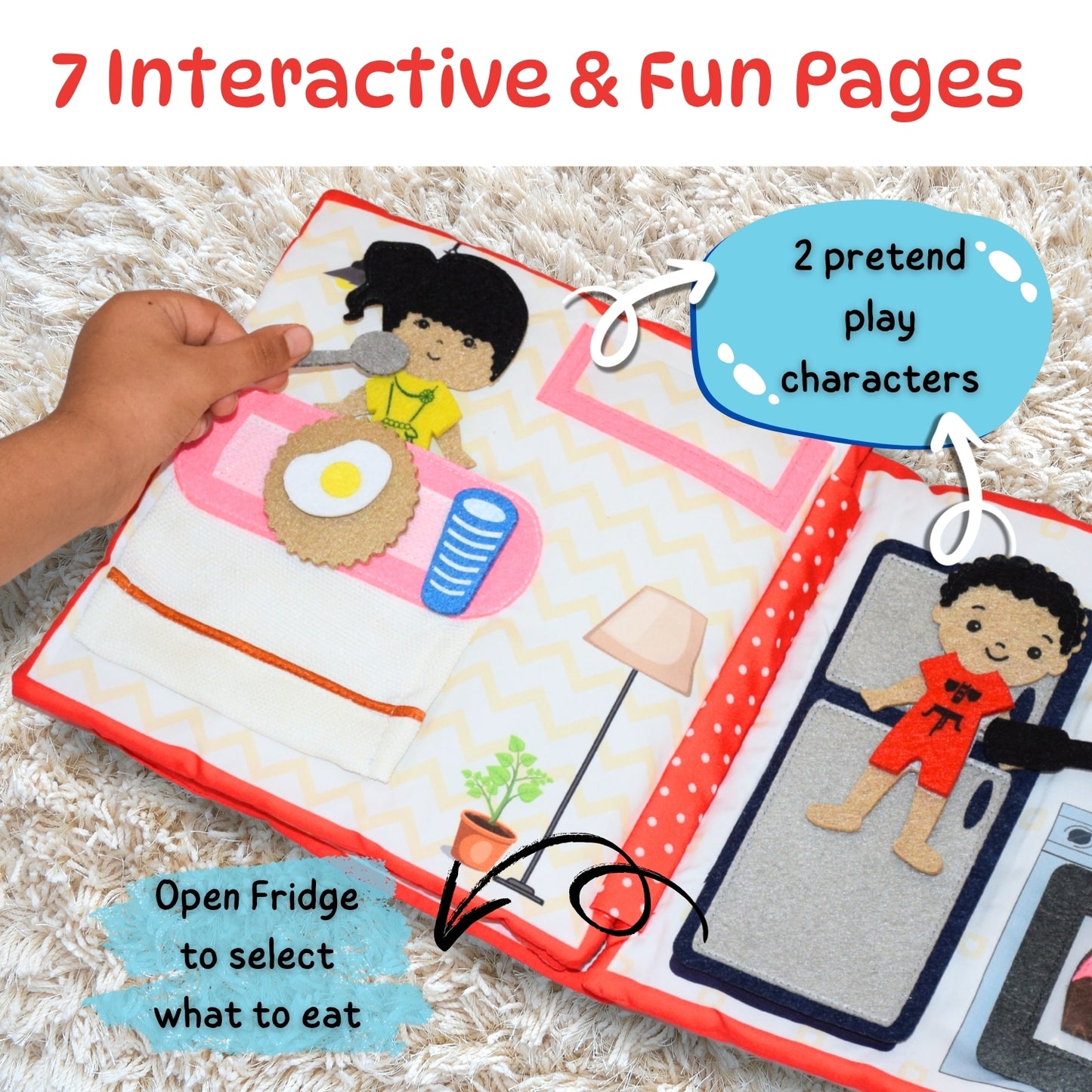 Discovering Friendship: My Day at Home - Montessori Quiet Book for Boys and Girls