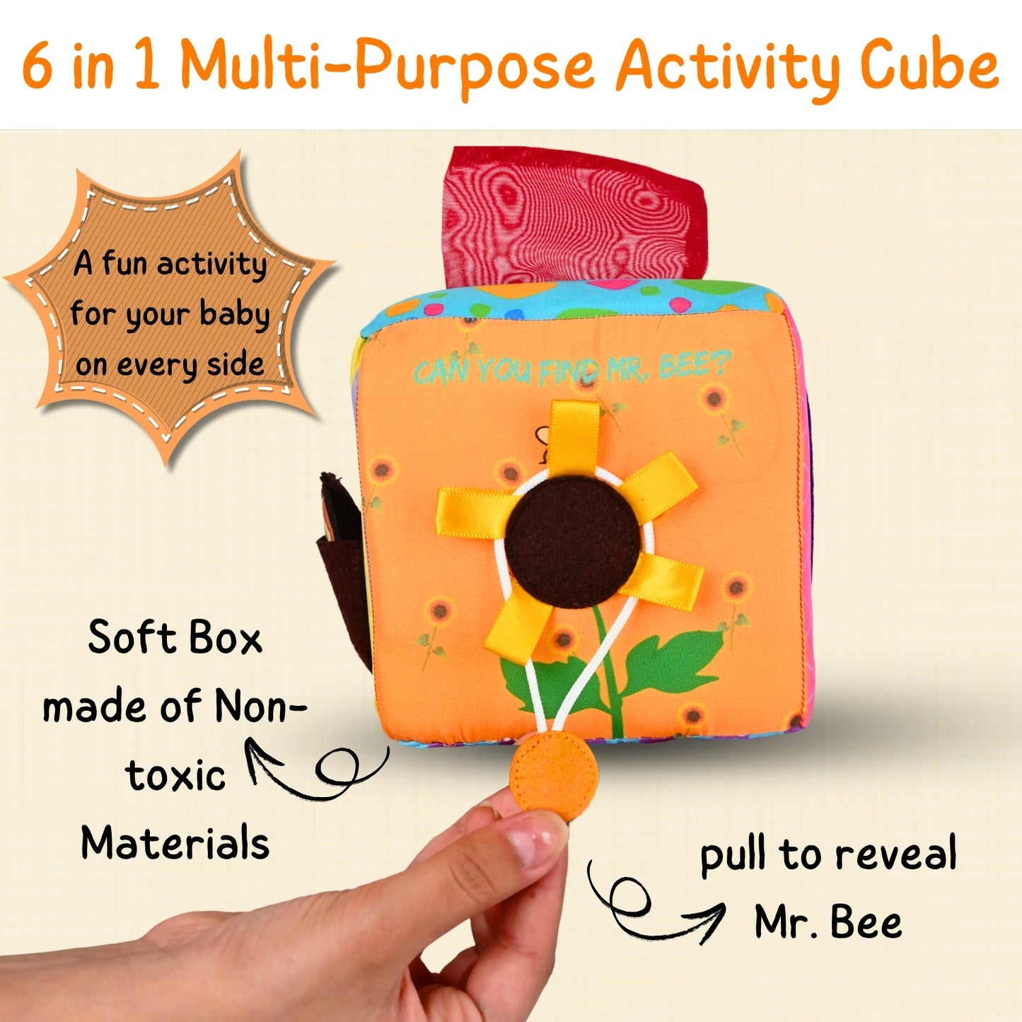 Montessori Activity Cube for Infants and Toddlers