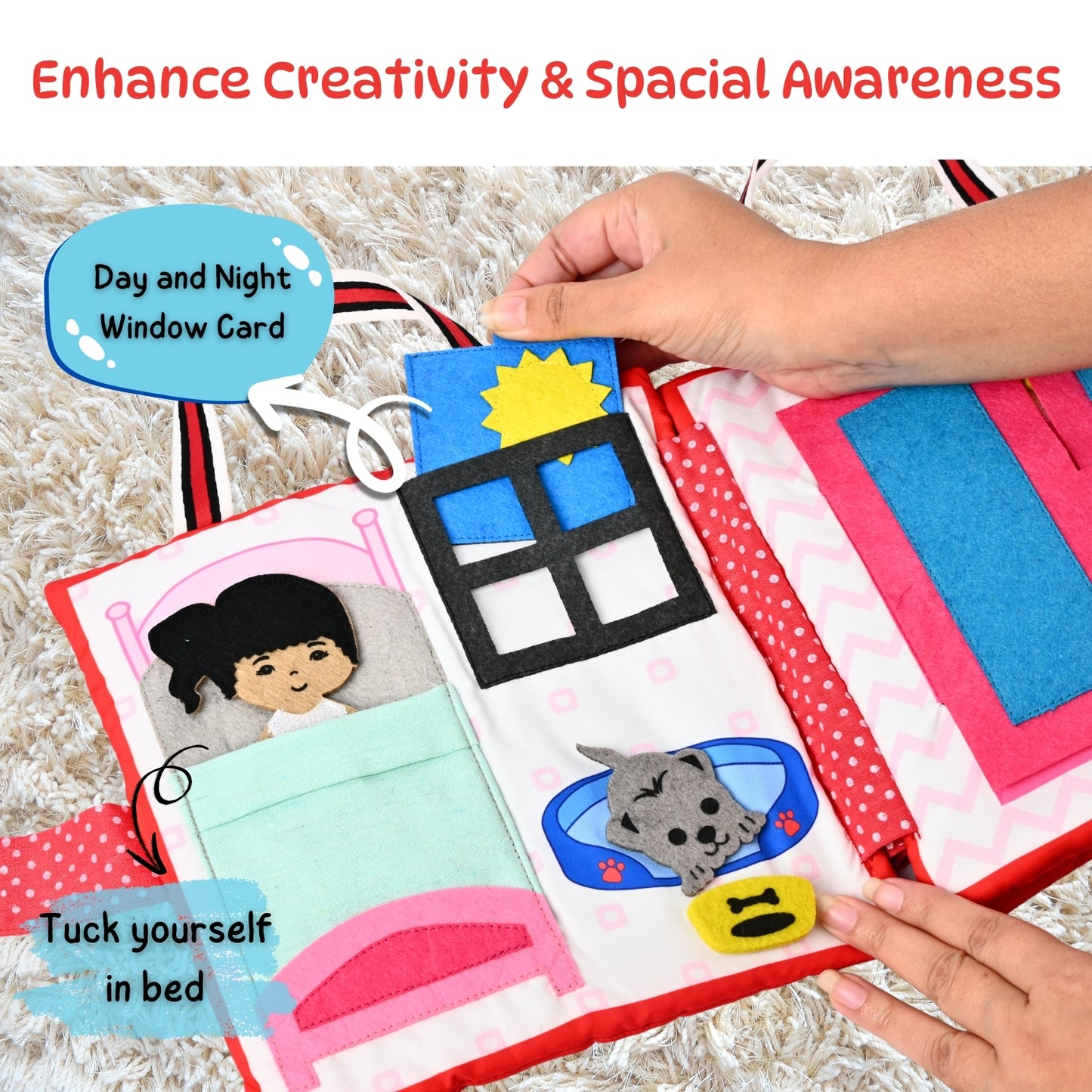 Discovering Friendship: My Day at Home - Montessori Quiet Book for Boys and Girls