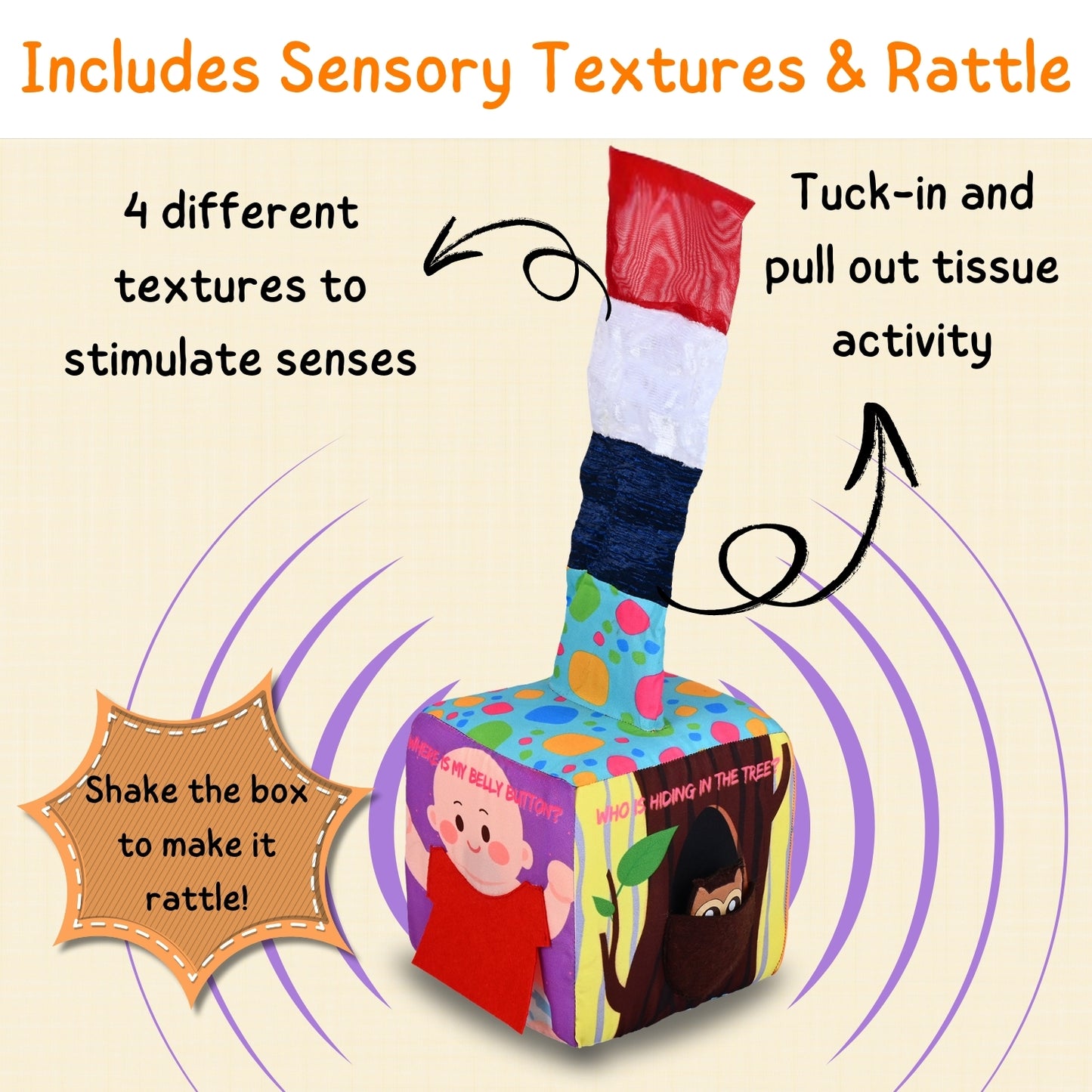 Montessori Activity Cube for Infants and Toddlers