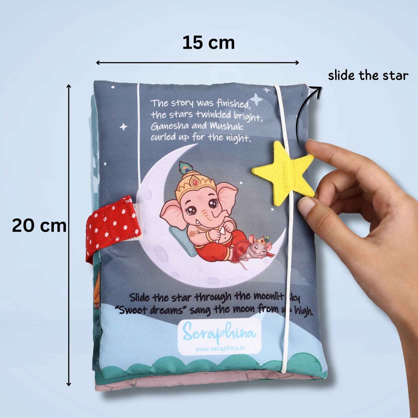 Baby Ganesha - Montessori Sensory Cloth Book for Babies 0-12 Months