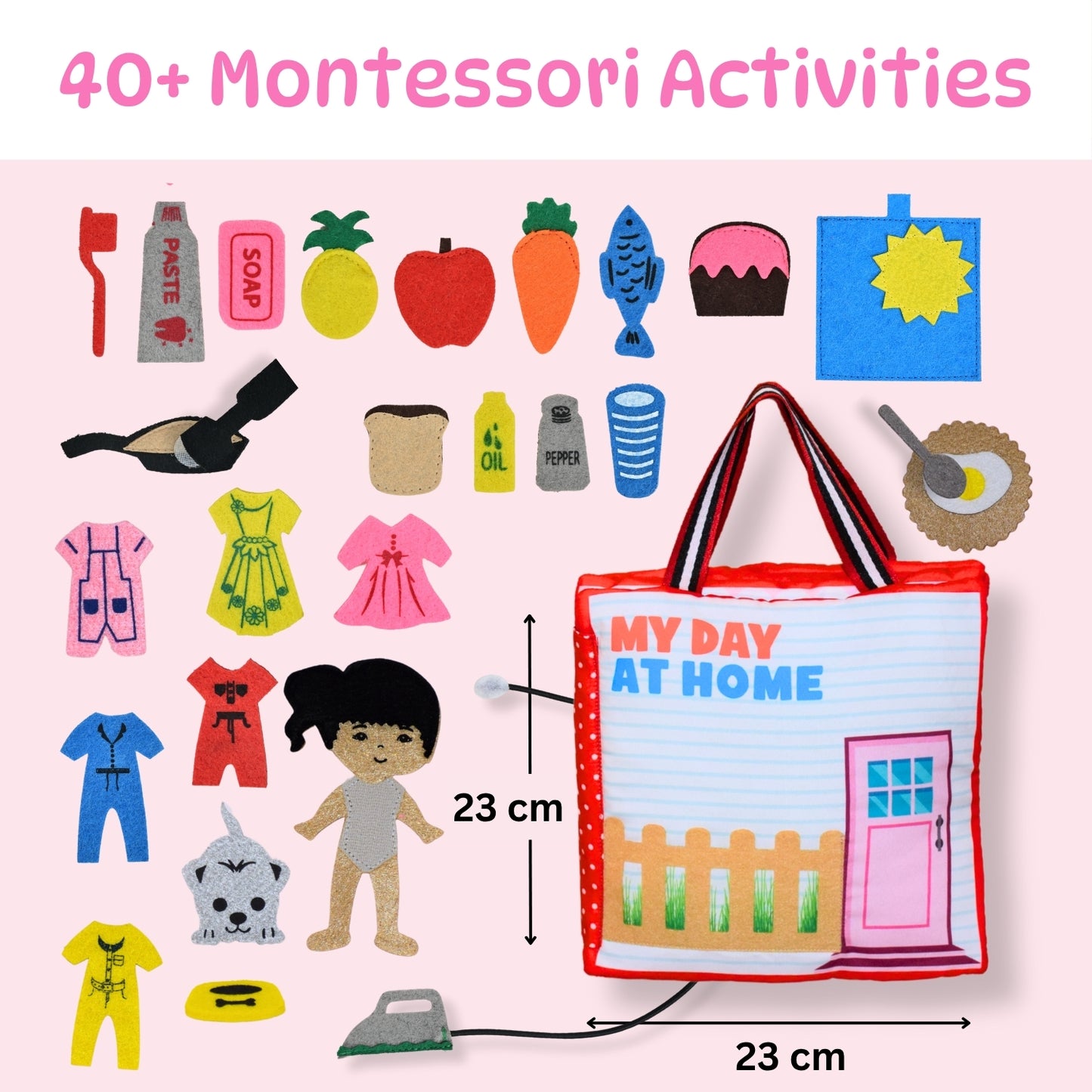 My Day at Home: A Girl's First Doll House - Montessori Quiet Book for Cognitive Development