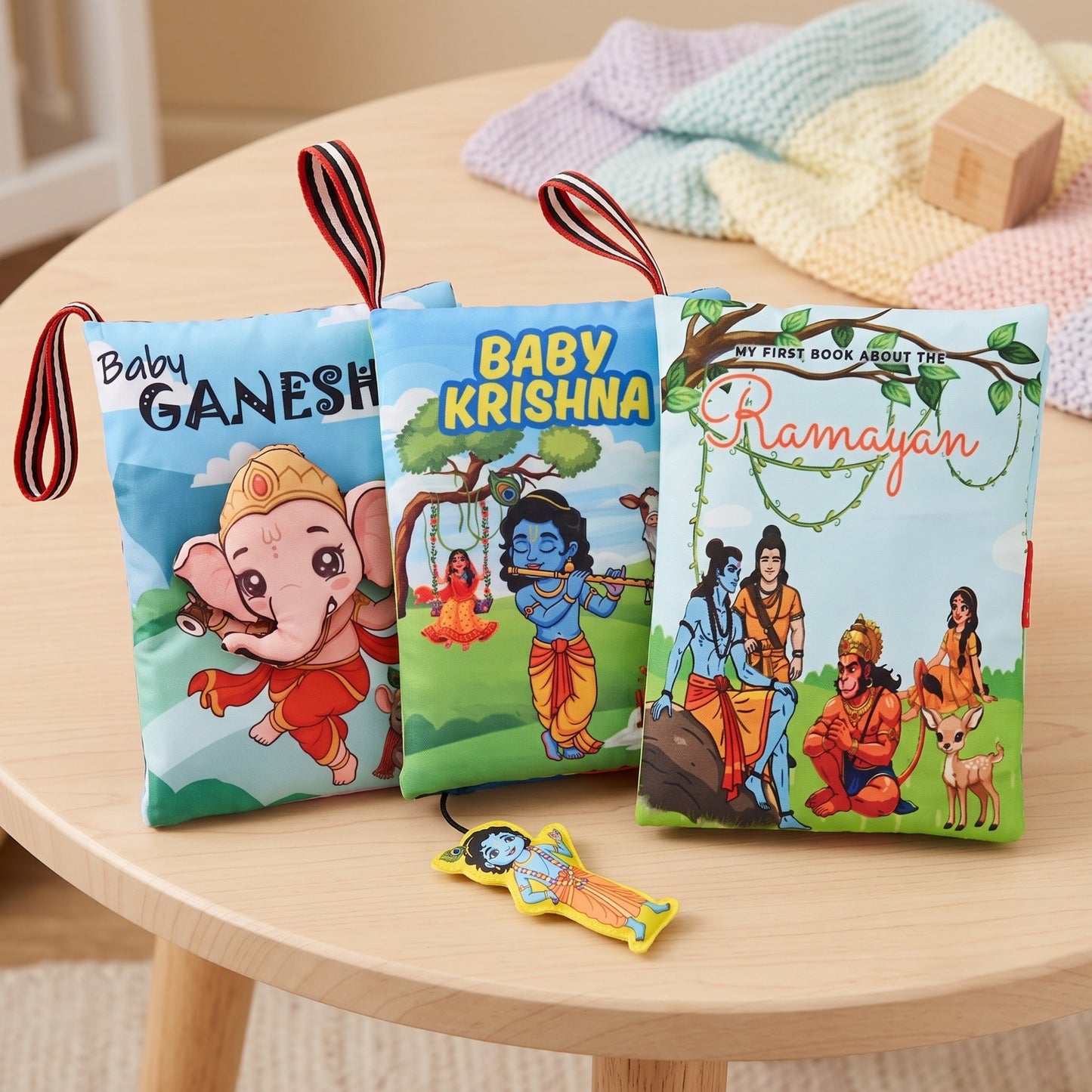 My First Mythology Cloth Books - Set of 3 (Krishna, Ramayan & Ganesha)