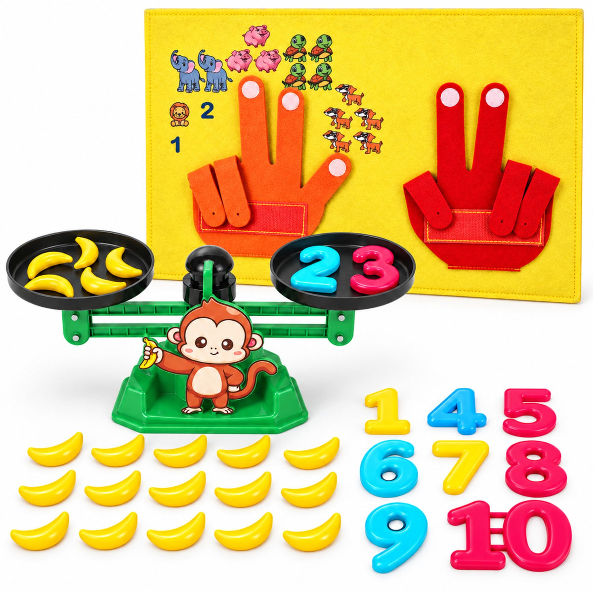 Monkey Balance Maths Game & Finger Counting Board