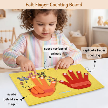 Felt finger counting board