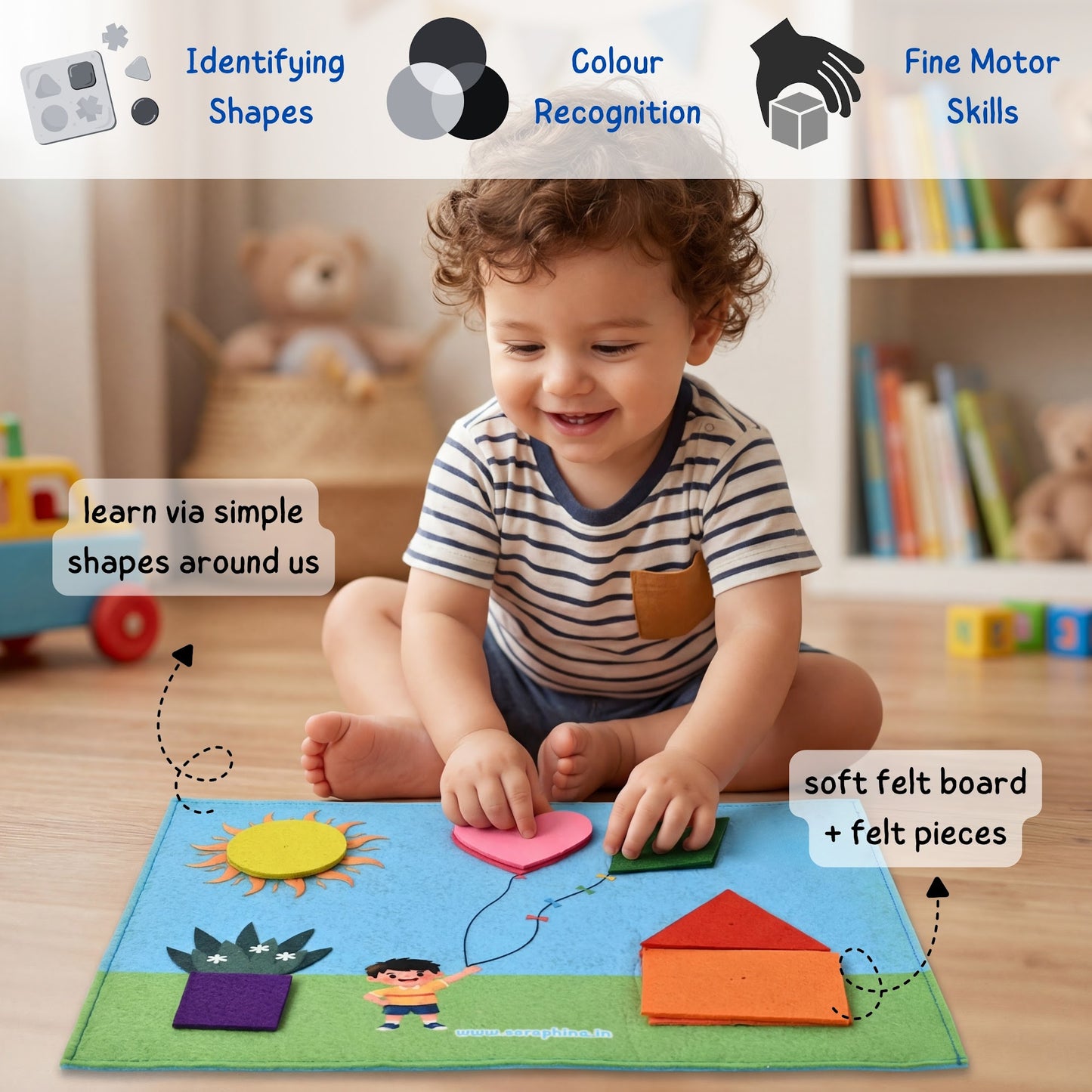 Double-sided Numbers and Shapes board