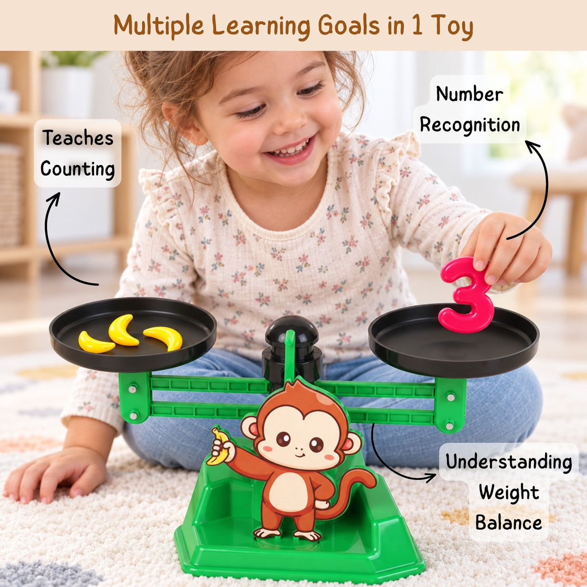 Learning counting and addition by balancing