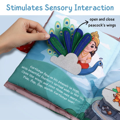 Baby Ganesha - Montessori Sensory Cloth Book for Babies 0-12 Months