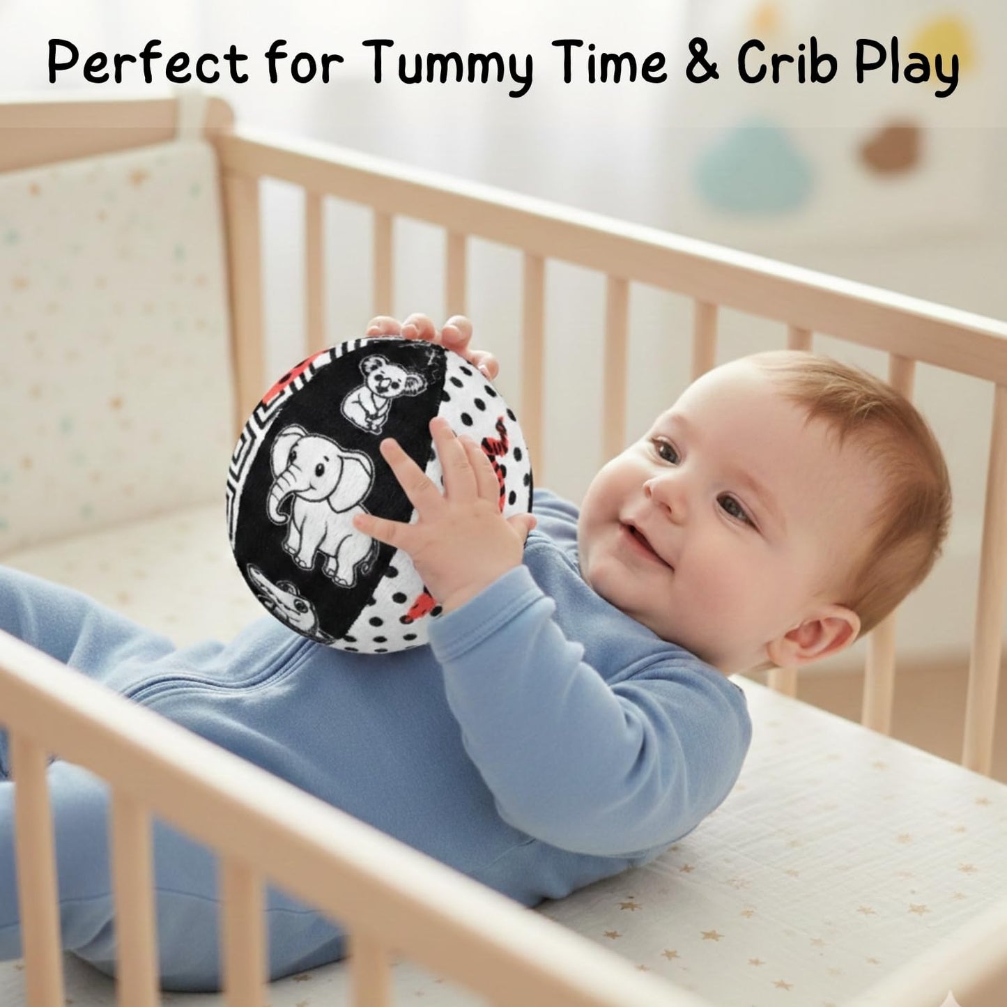 Seraphina High Contrast Sensory Soft Ball Toy for Babies & Infants