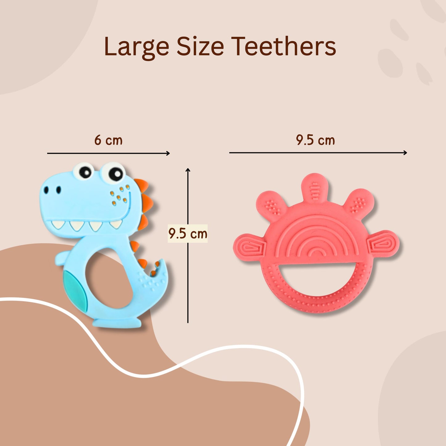 Set of Soft Silicone Teethers for Babies