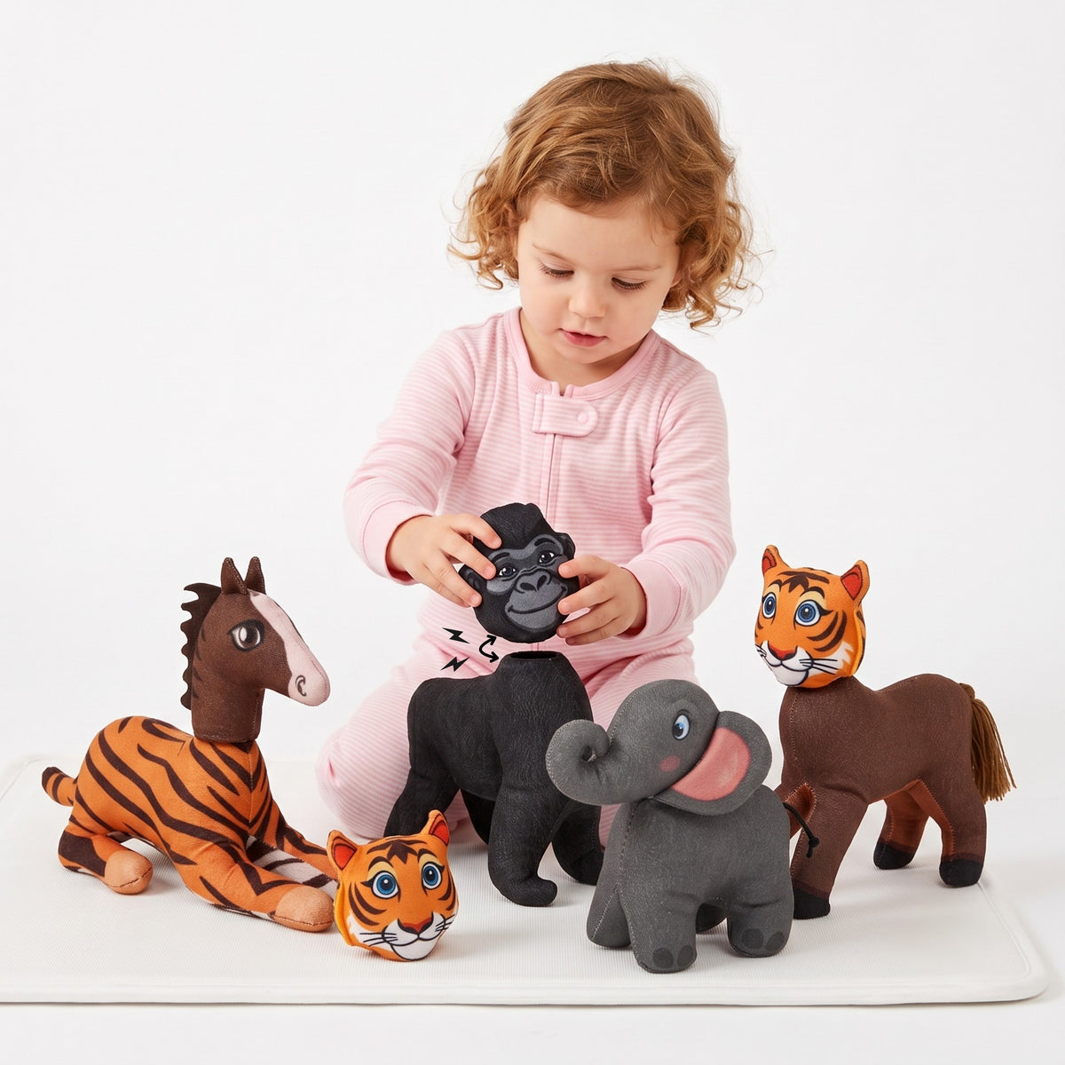 Magnetic 3D Animal Puzzle – Mix & Match Plush Animals