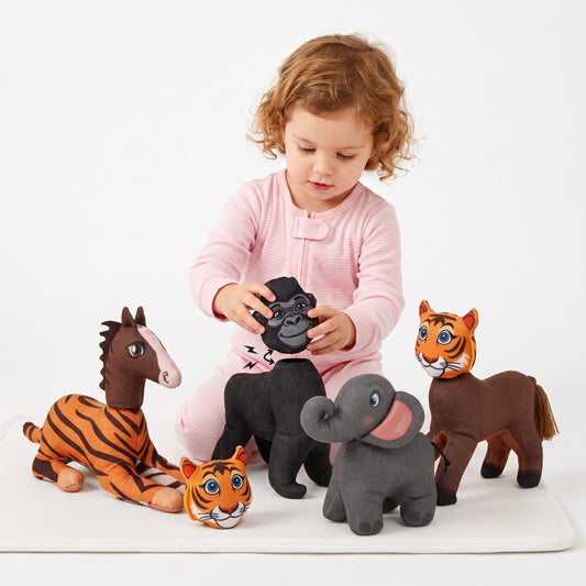 Magnetic 3D Animal Puzzle – Mix & Match Plush Animals